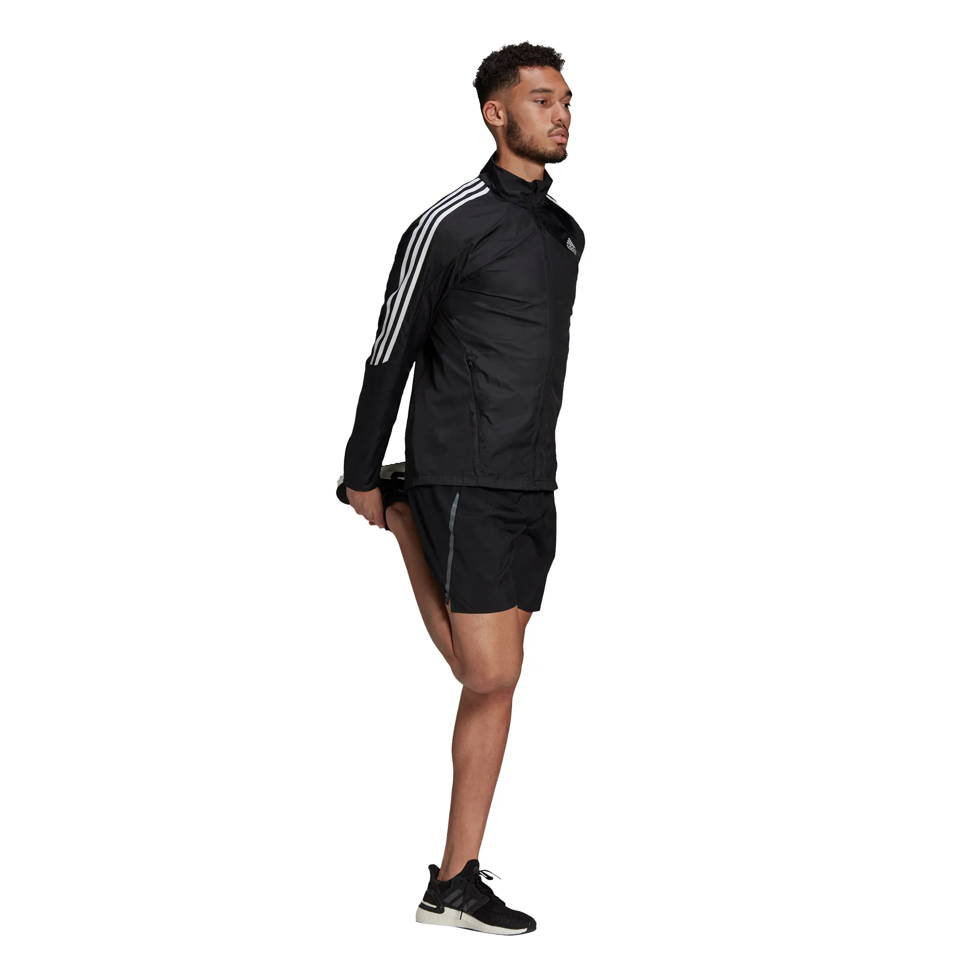 Adidas Men&#x27;s Adidas Marathon Jacket 3 Stripe Black/White | Buy Adidas Men&#x27;s Adidas Marathon Jacket 3 Stripe Black/White here | Outnorth