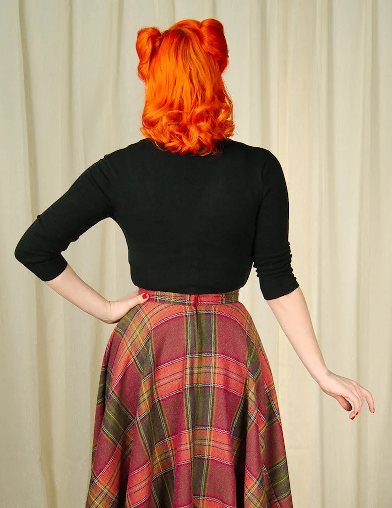 Black Pinup Cropped Cardigan