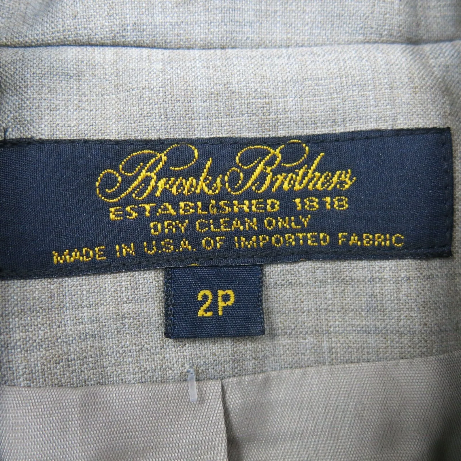 Brooks Brothers Womens Blazer Coat Single Breasted Long Sleeves Gray Size 2P