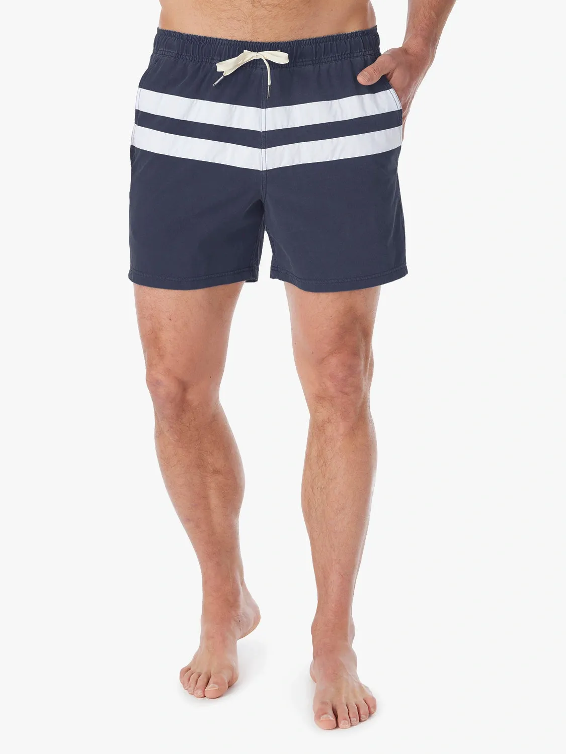 Bungalow Trunk | Navy Nautical Stripe