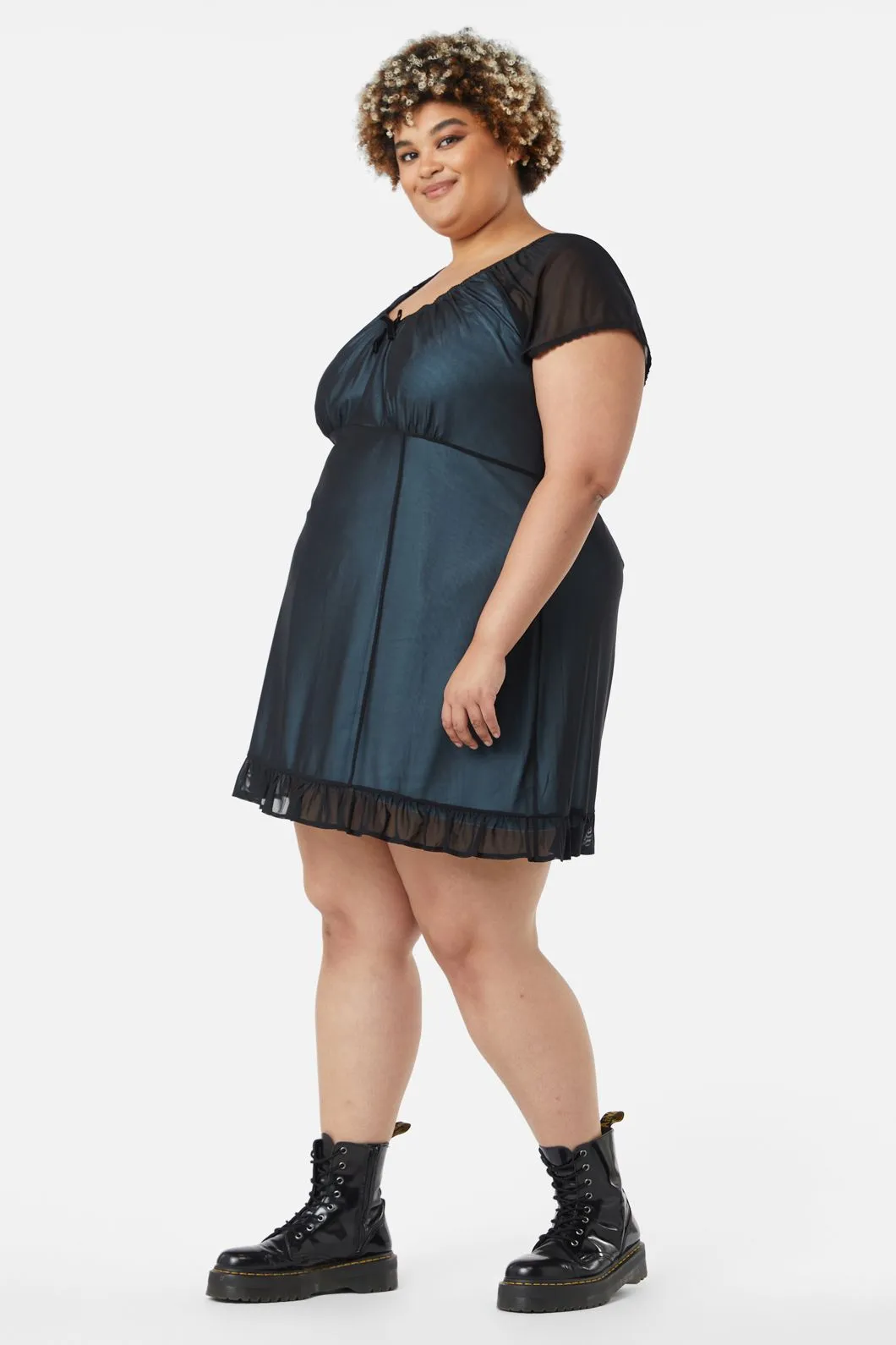 Curve Confess Mesh Mini Dress