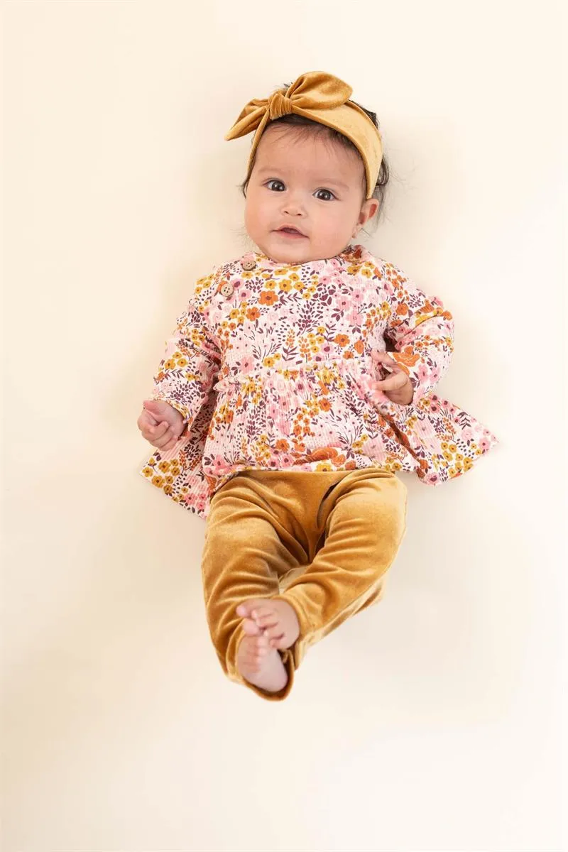 Fall Floral Baby Outfit Set
