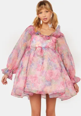 Fancy Colorful Floral Dress