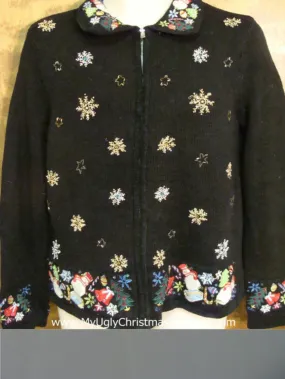 Festive Snowflakes Ugly Christmas Jumper