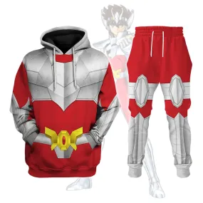 Gearhomie Saiya Pegasus armor Saint Seiya Costume Hoodie Sweatshirt T-Shirt Tracksuit