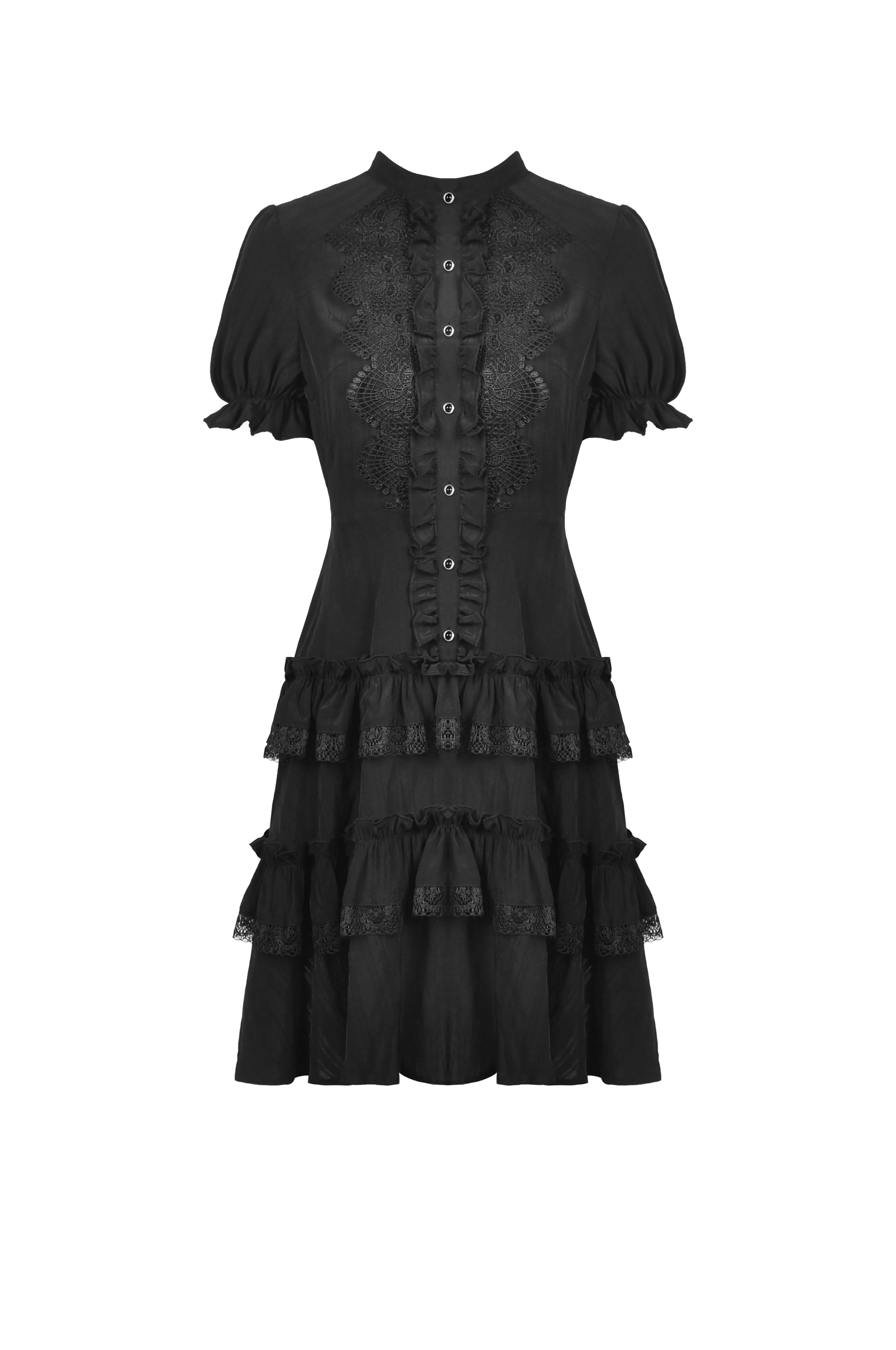 Gothic princess vertical layered shirtwaist dress DW528