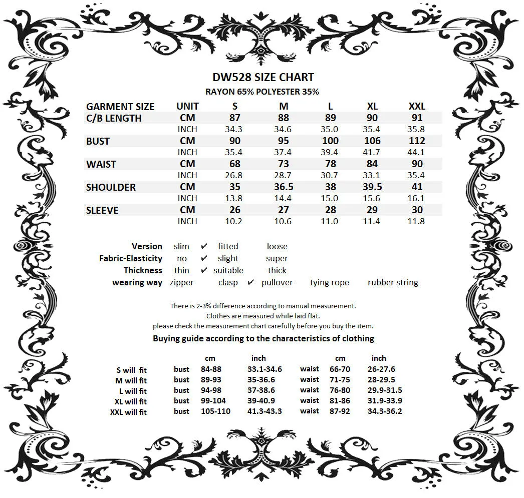 Gothic princess vertical layered shirtwaist dress DW528