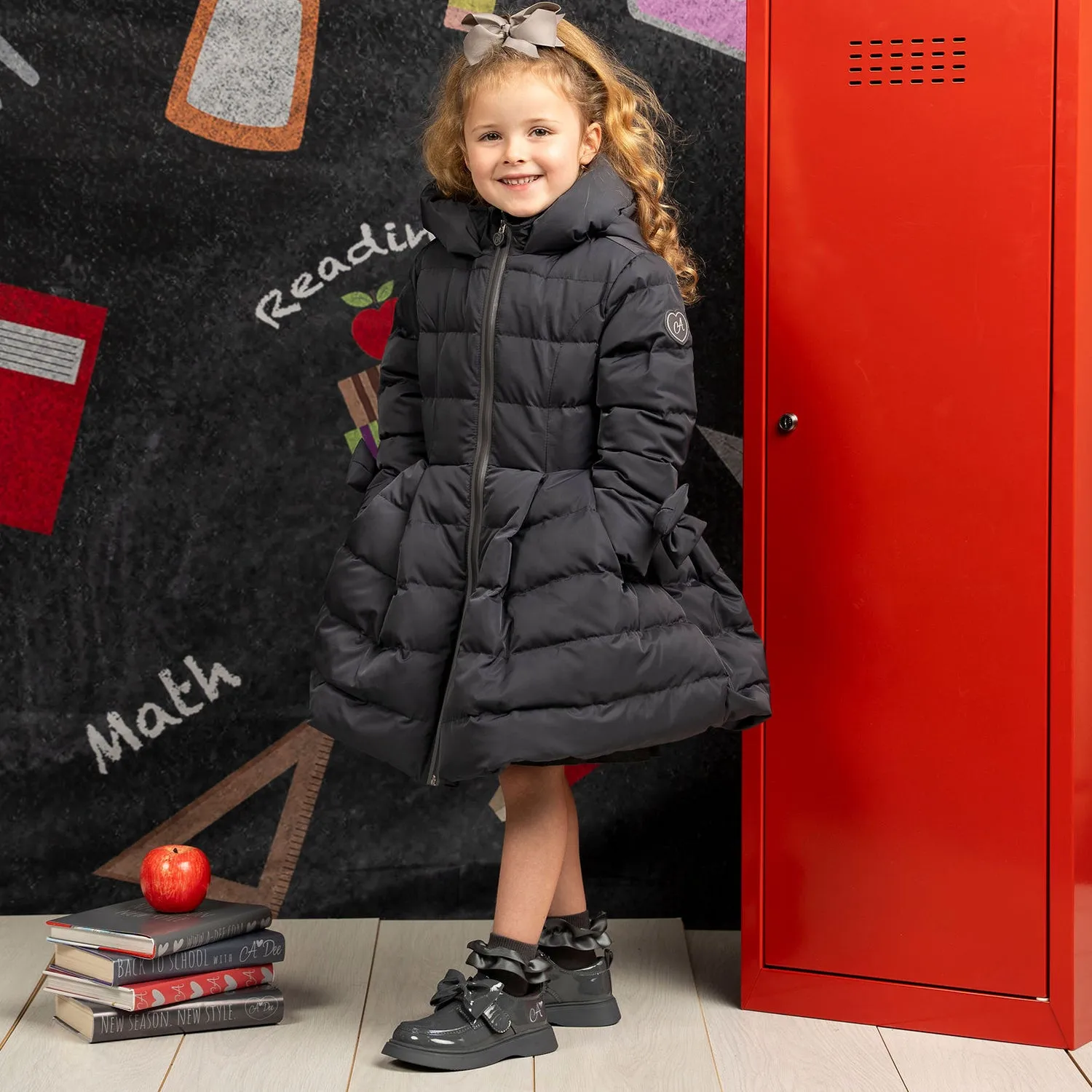 Grey Padded School Coat