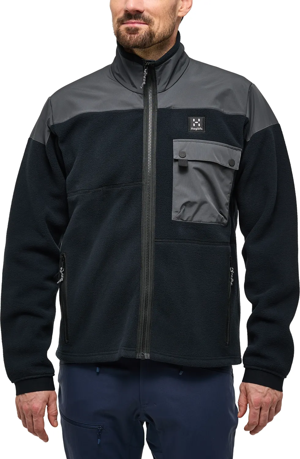 Haglöfs Men&#x27;s Avesta Hybrid Jacket True Black | Buy Haglöfs Men&#x27;s Avesta Hybrid Jacket True Black here | Outnorth