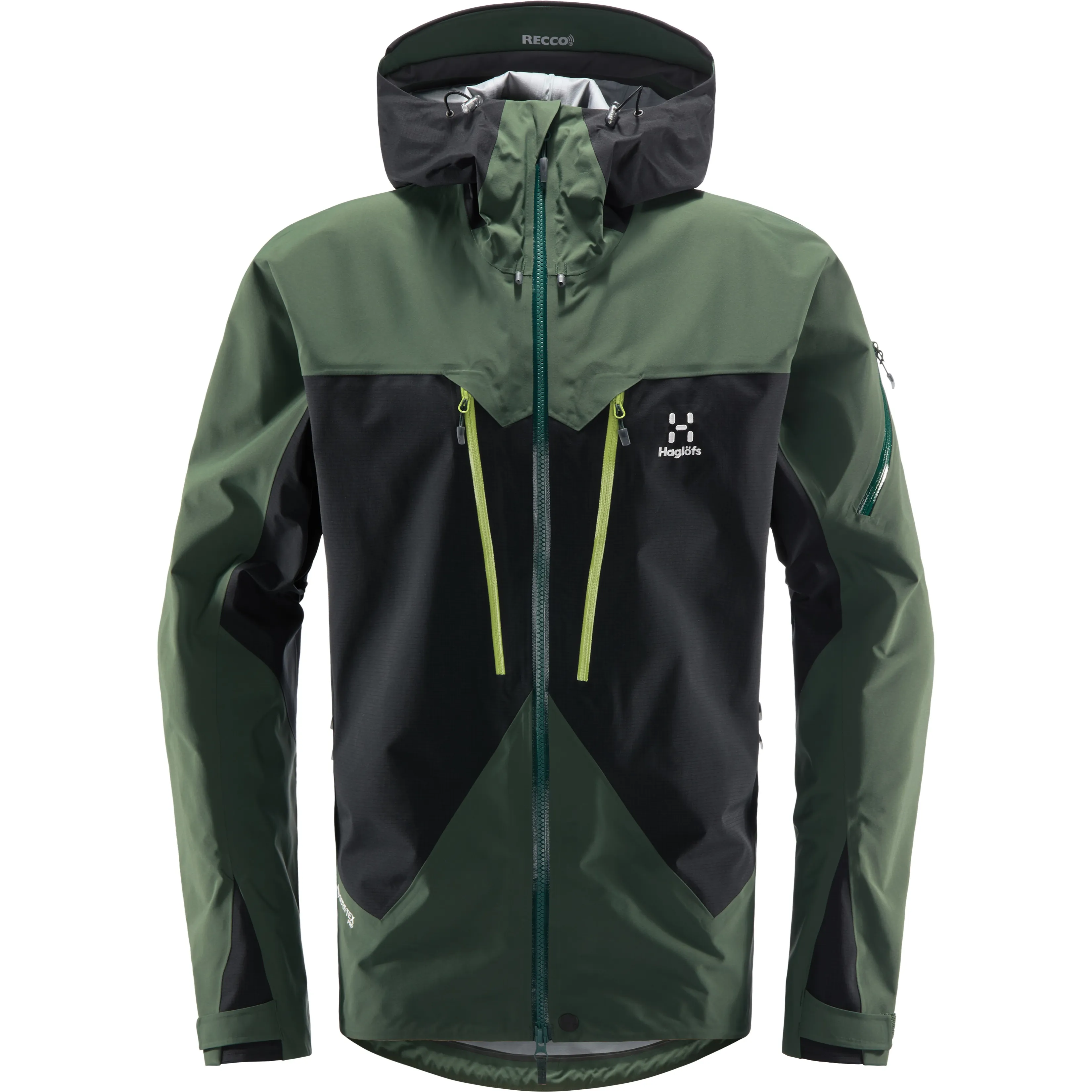 Haglöfs Spitz Jacket Men&#x27;s (2020) True Black/Fjell Green | Buy Haglöfs Spitz Jacket Men&#x27;s (2020) True Black/Fjell Green here | Outnorth