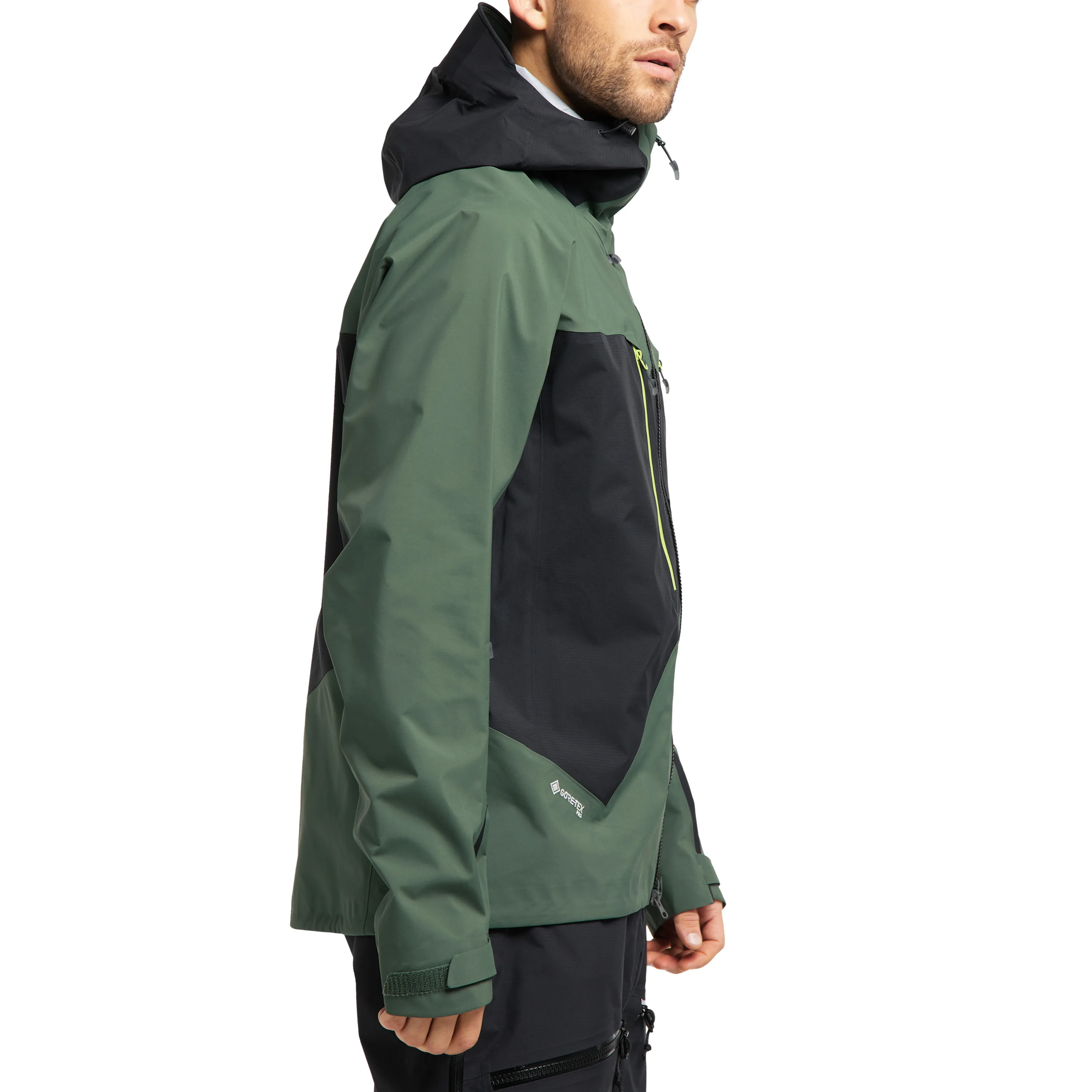 Haglöfs Spitz Jacket Men&#x27;s (2020) True Black/Fjell Green | Buy Haglöfs Spitz Jacket Men&#x27;s (2020) True Black/Fjell Green here | Outnorth