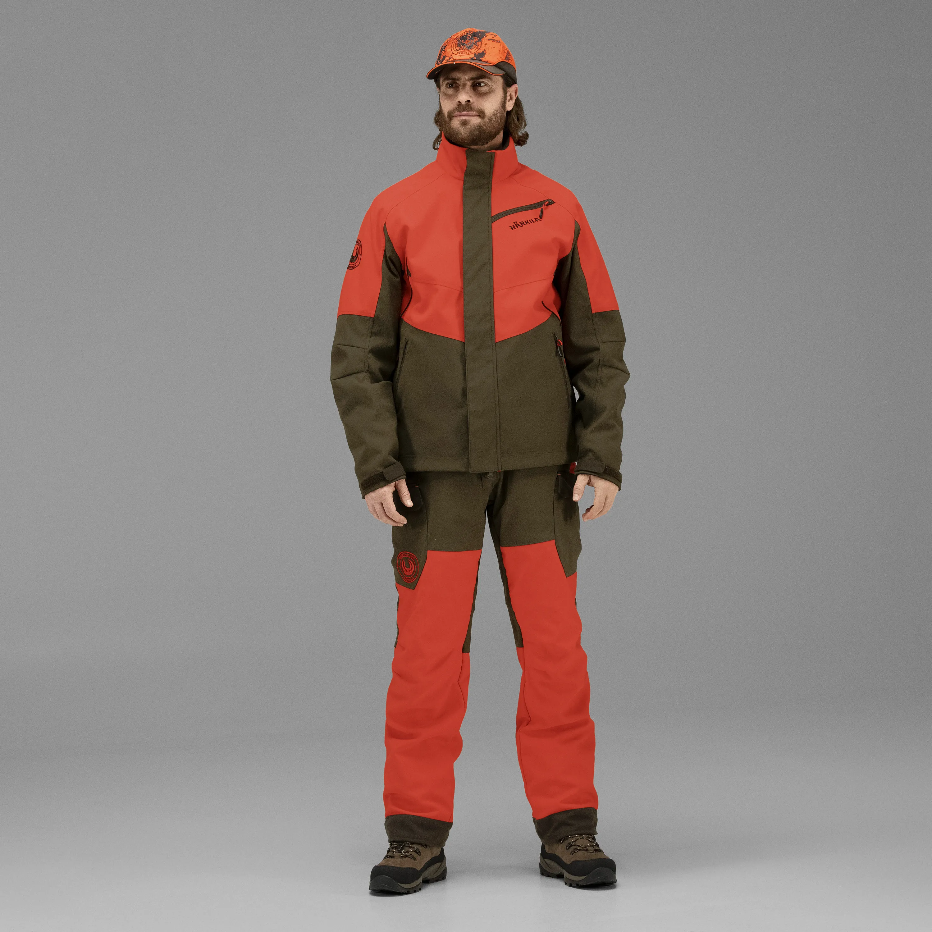 Härkila Men&#x27;s Wildboar Pro Jacket Wildboar Orange/Willow Green | Buy Härkila Men&#x27;s Wildboar Pro Jacket Wildboar Orange/Willow Green here | Outnorth