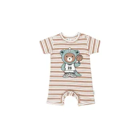 Huxbaby B-Ball Dino BEAR  Short Romper