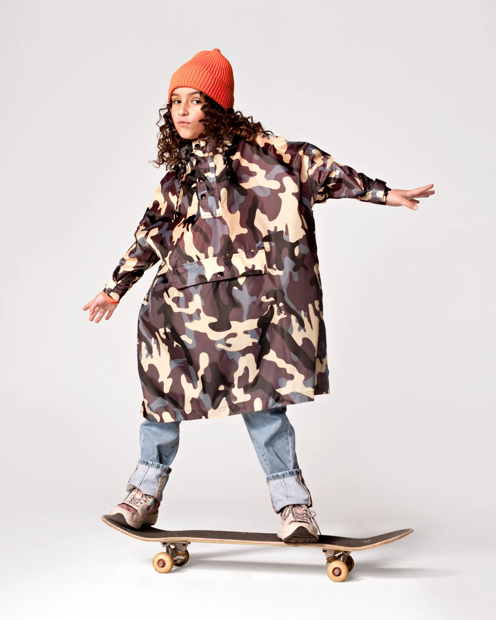 Kids Poncho in Jungle Camo