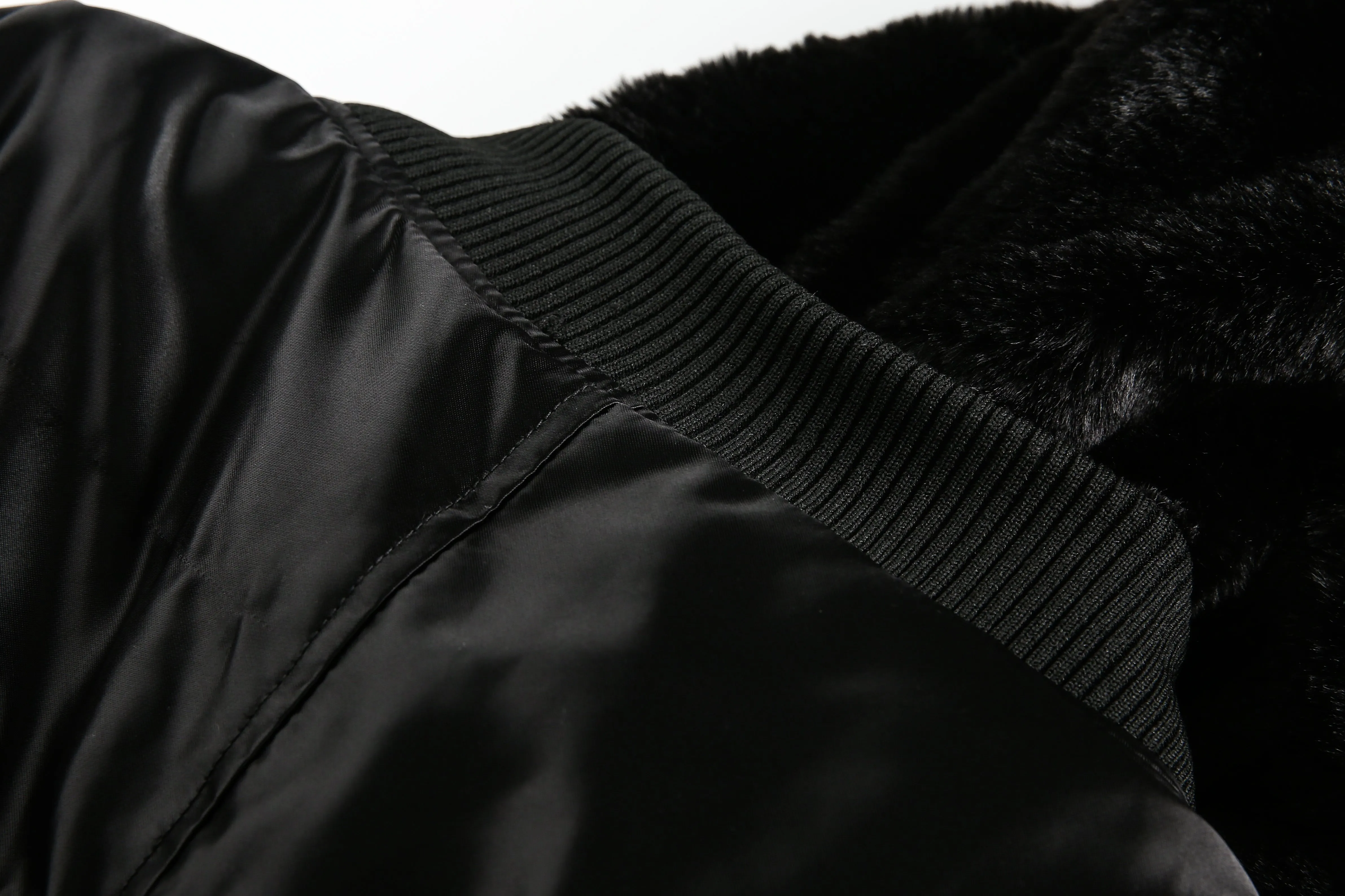 Layered Look Bomber Jacket