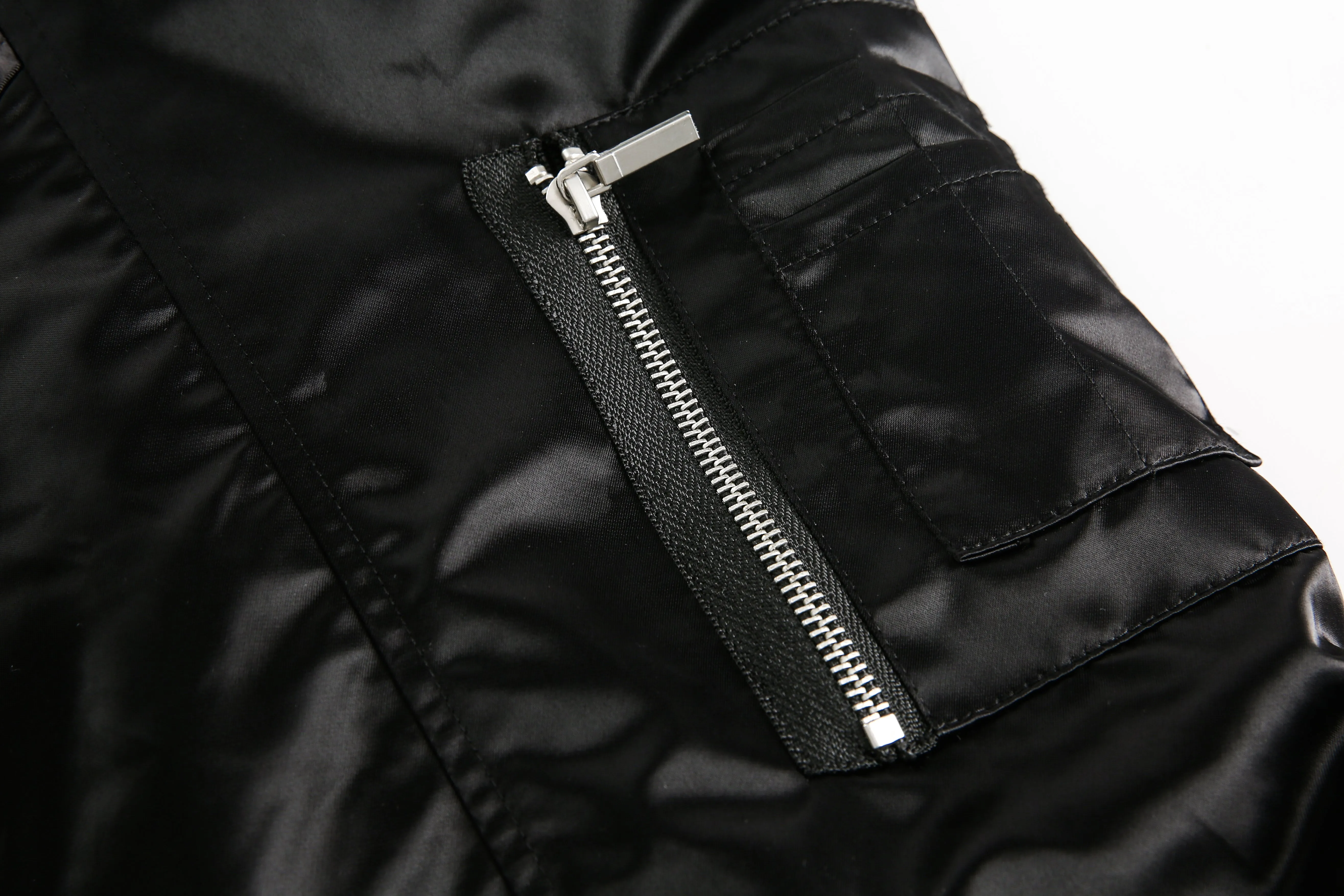 Layered Look Bomber Jacket