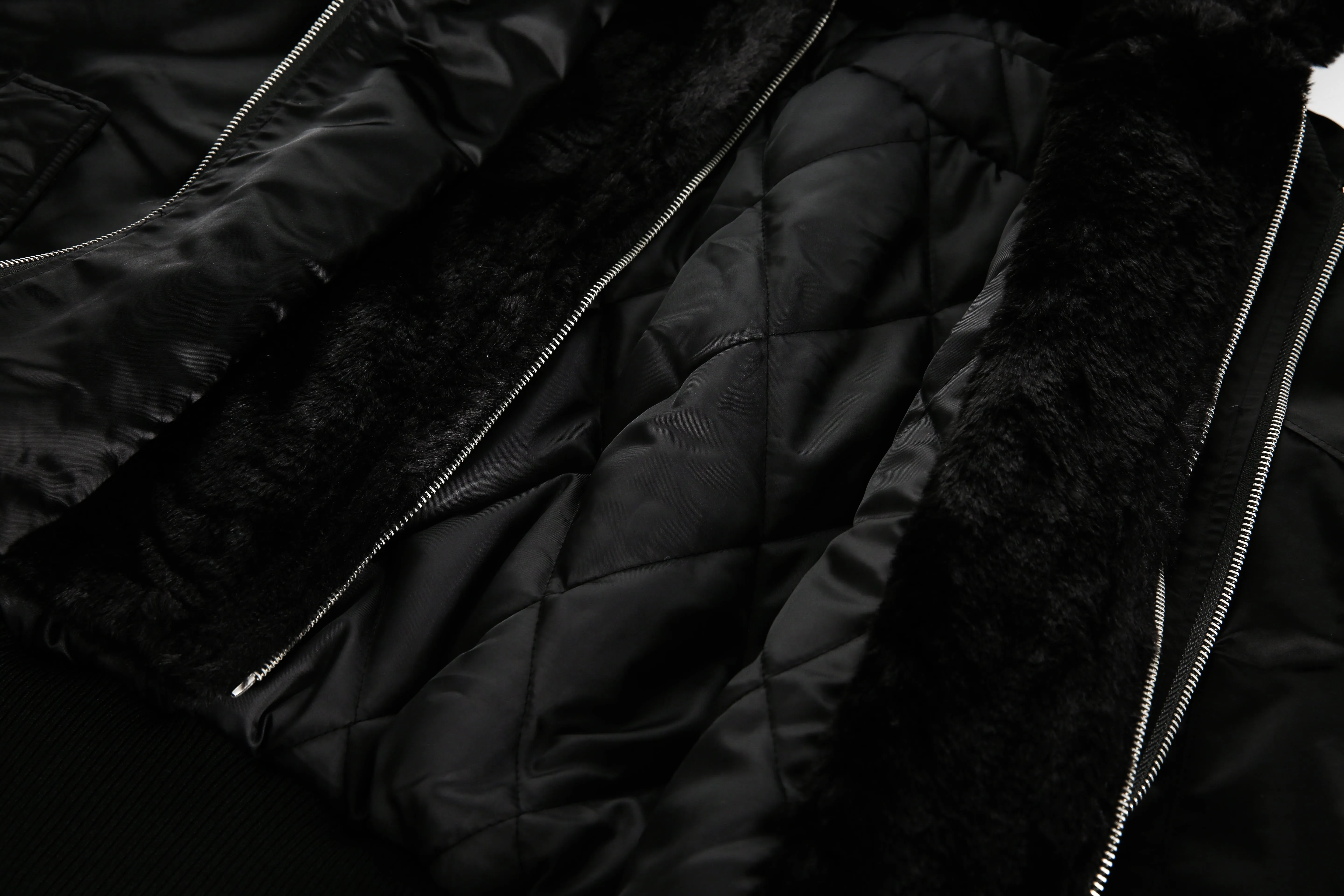 Layered Look Bomber Jacket