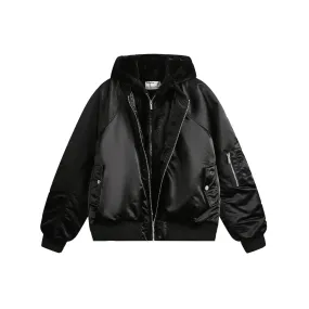 Layered Look Bomber Jacket