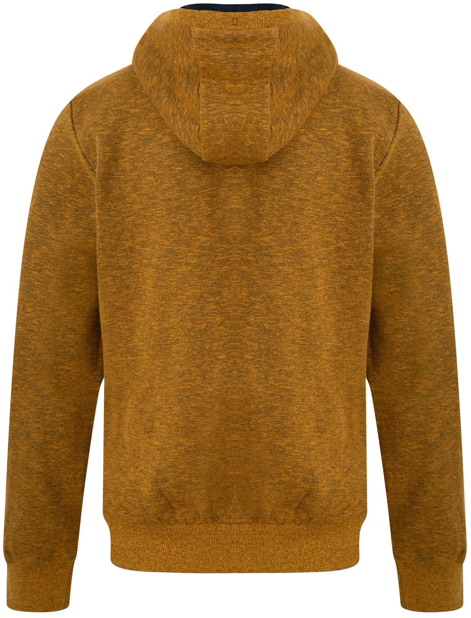 Lowell Motif Zip Through Fleece Hoodie In Bronze Brown Siro - Tokyo Laundry