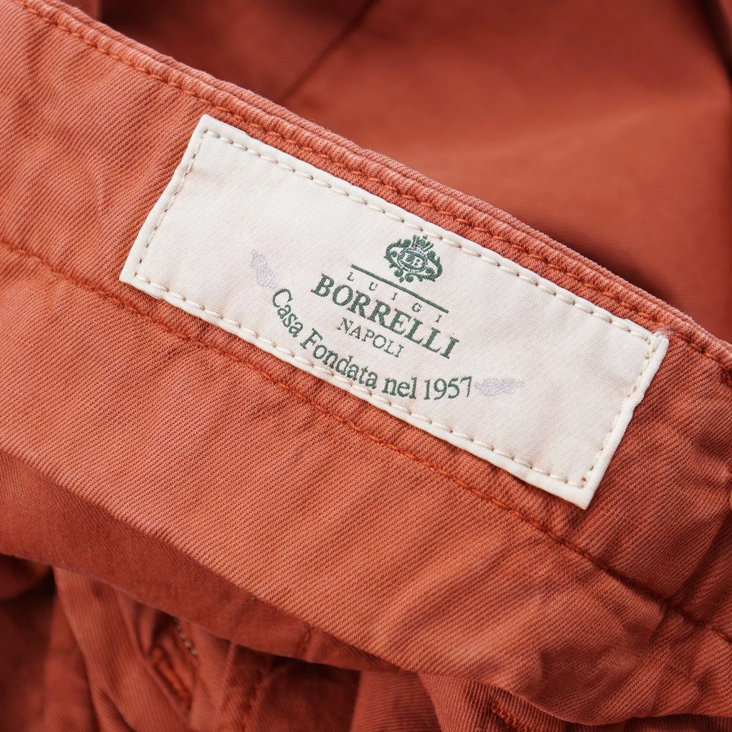 Luigi Borrelli Slim-Fit Cotton-Linen Pants
