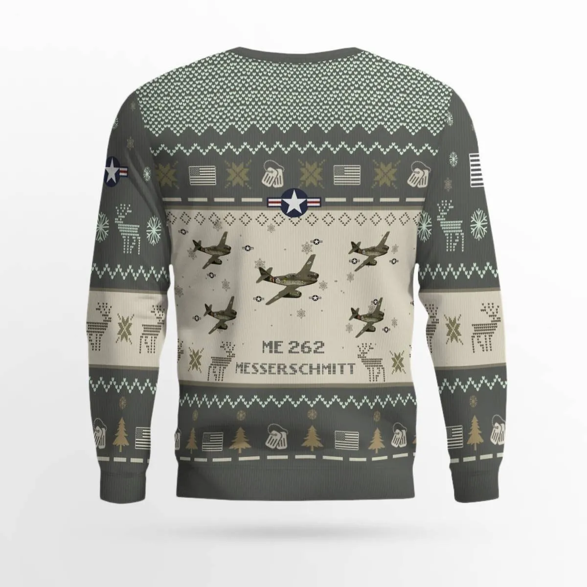 Messerschmitt Me 262_Aircraft Ugly Sweater, Ugly Sweater Christmas Shirt for Men Dad Veteran