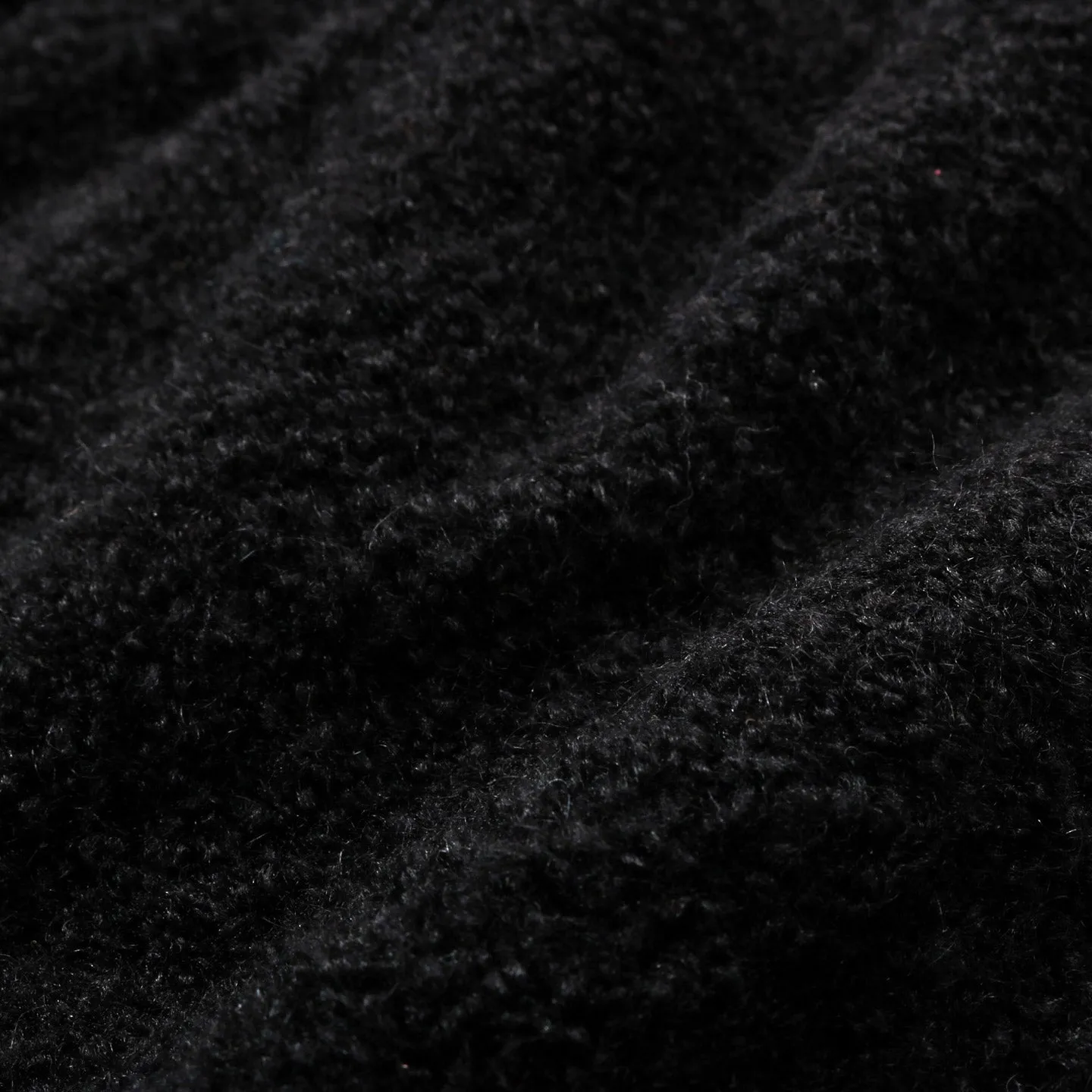 MONITALY ALPAGUAN TURTLENECK SWEATER BLACK BOUCLE