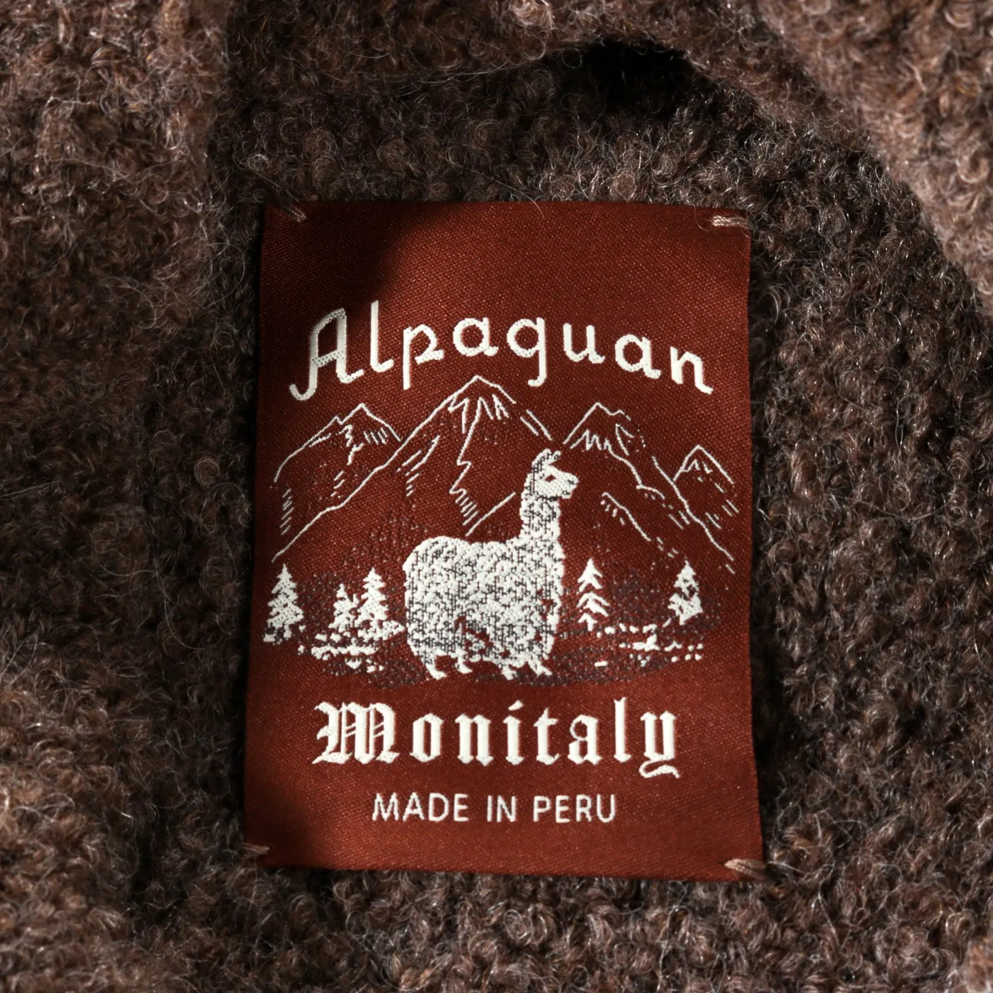 MONITALY ALPAGUAN TURTLENECK SWEATER BROWN BOUCLE