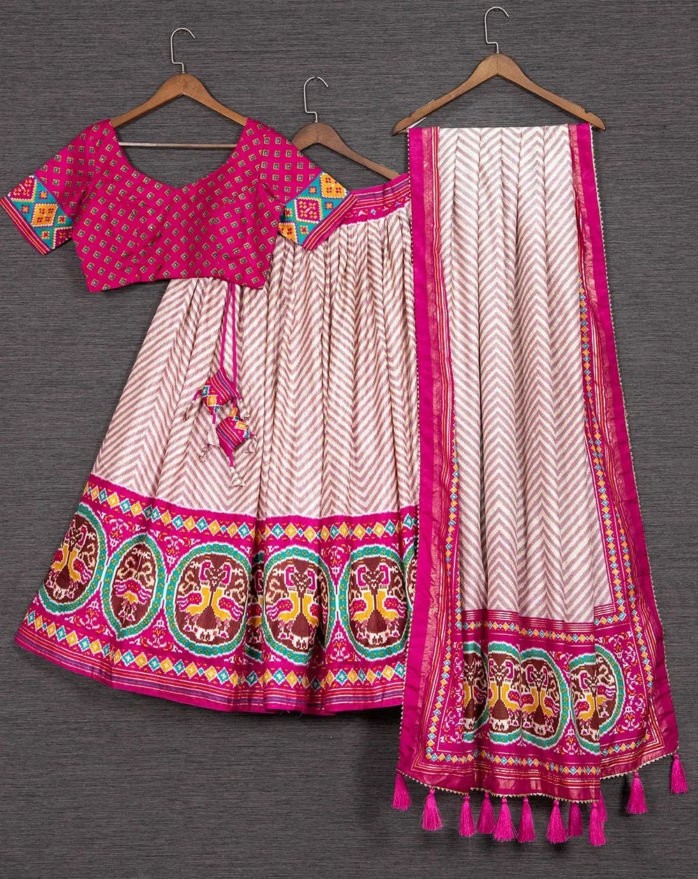 Navratri Dola Silk Lehenga