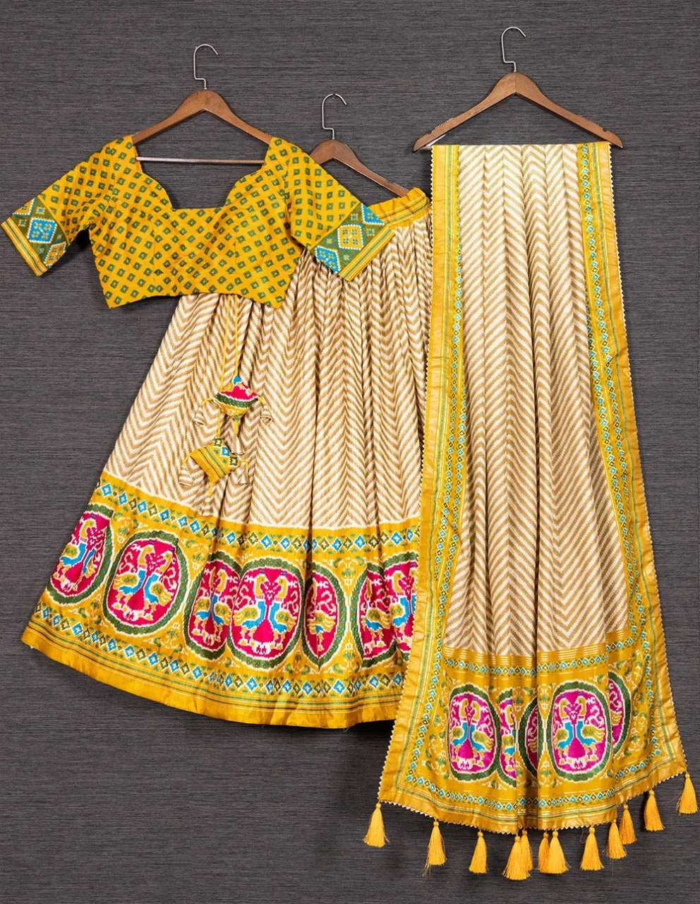 Navratri Dola Silk Lehenga