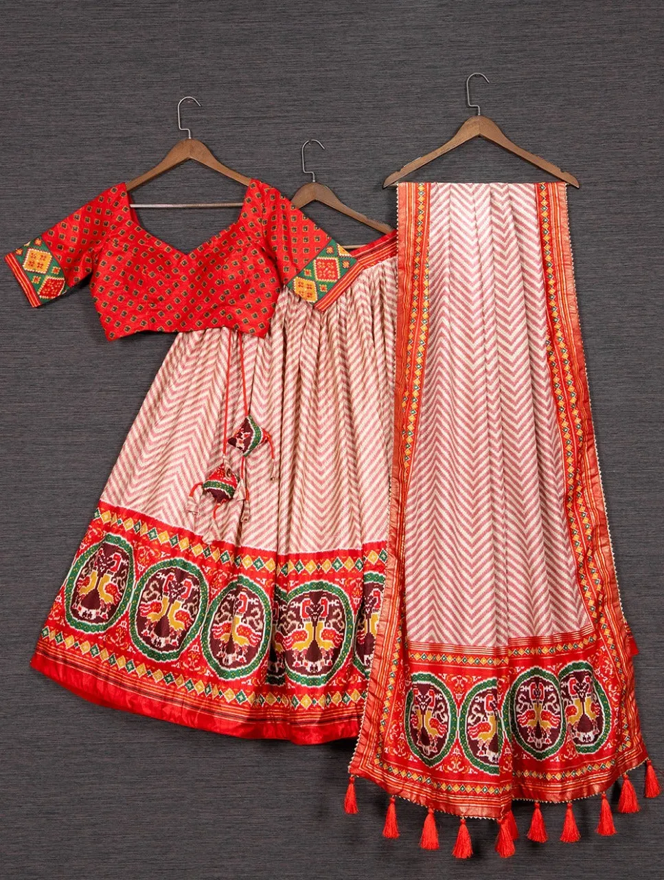 Navratri Dola Silk Lehenga