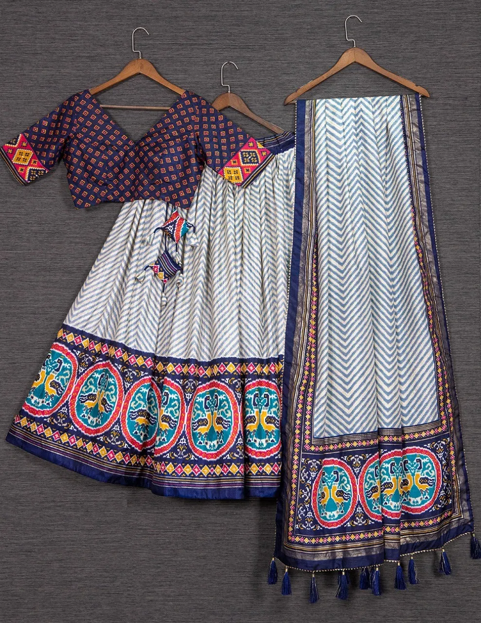 Navratri Dola Silk Lehenga