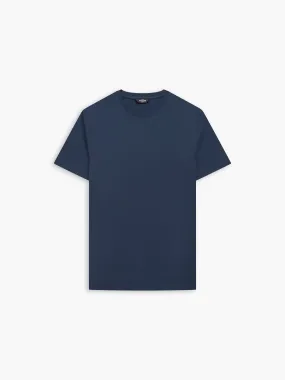 Navy Blue Organic Cotton Crew Neck T-Shirt
