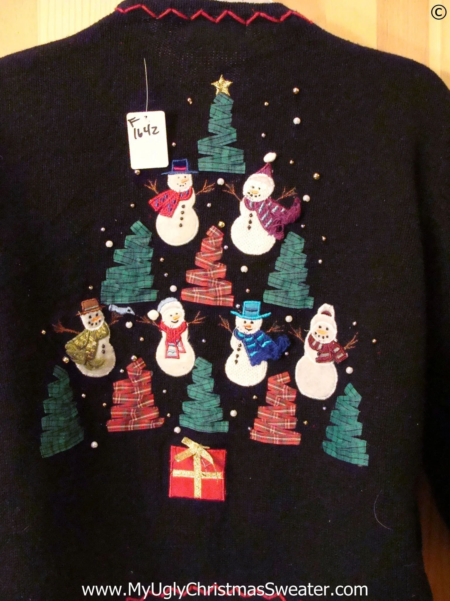 Plaid Tree Theme 2sided Cheap Christmas Sweater