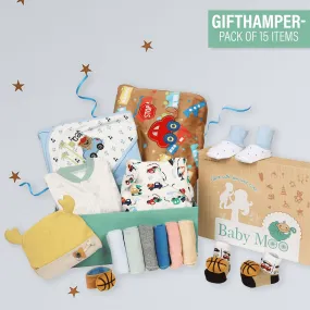Premium Car Themed Unisex Gift Hamper 0-18 M