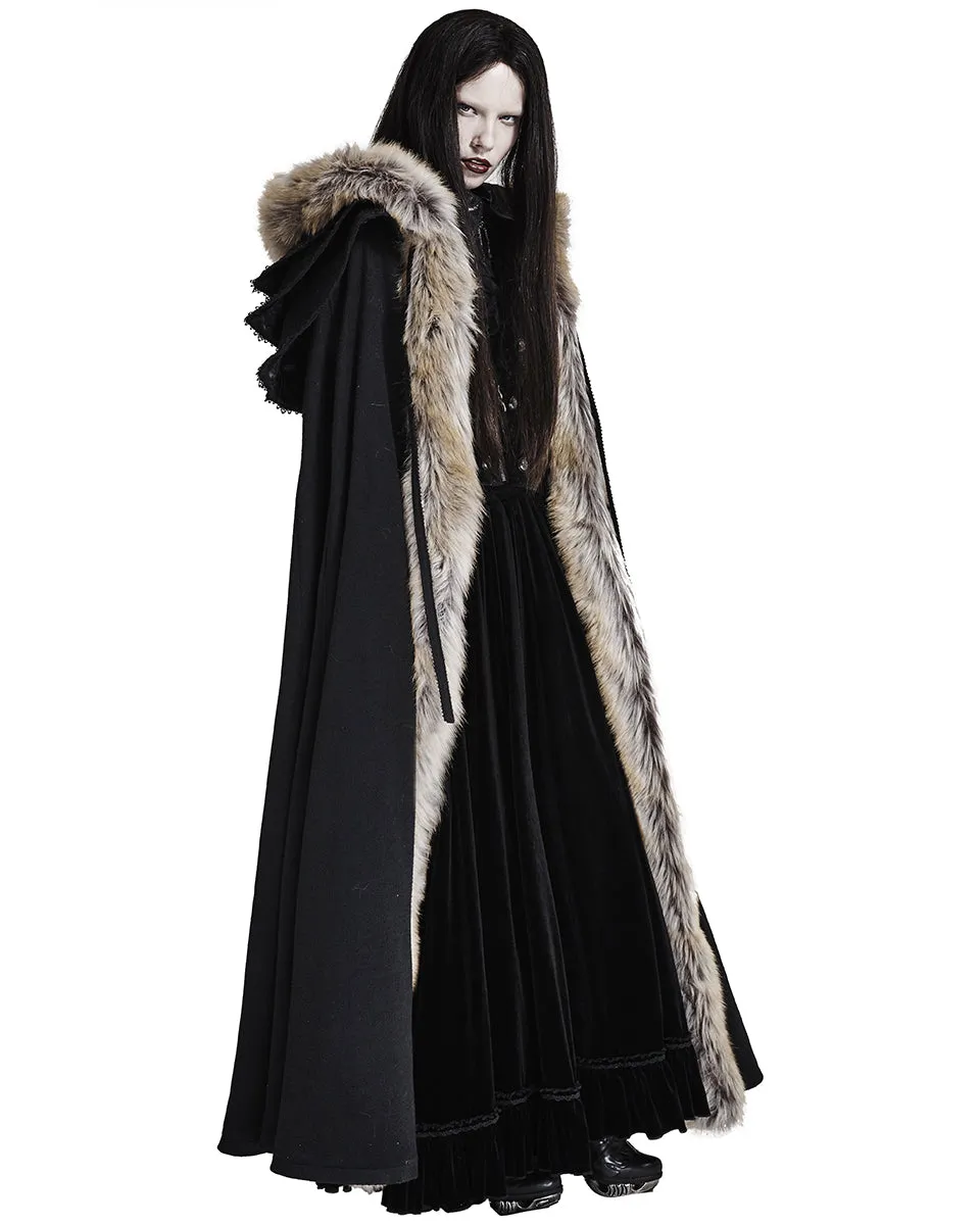 Punk Rave Winterfell Womens Cloak - Black