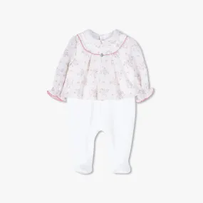 Purete Ivory Floral Footie