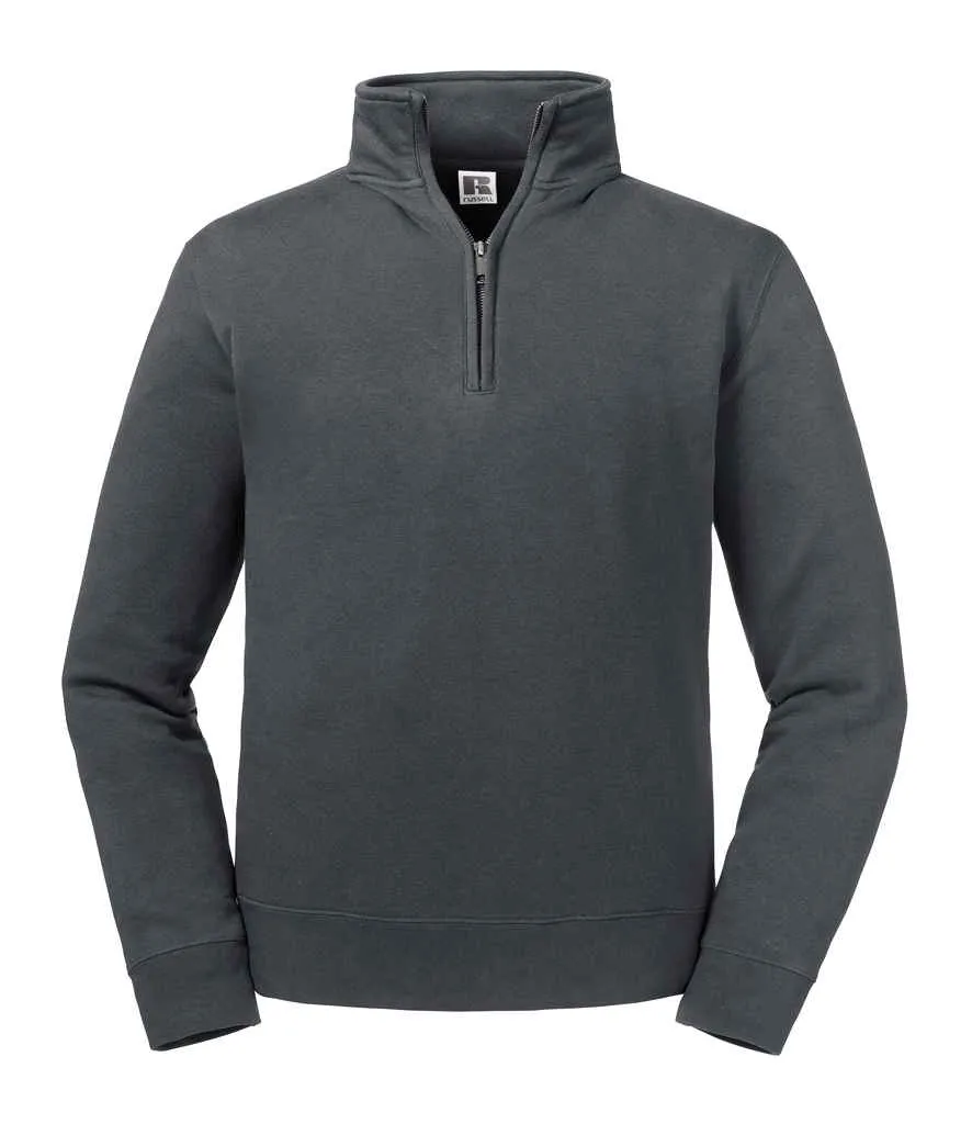 Russell Premium Authentic Zip Neck Sweatshirt