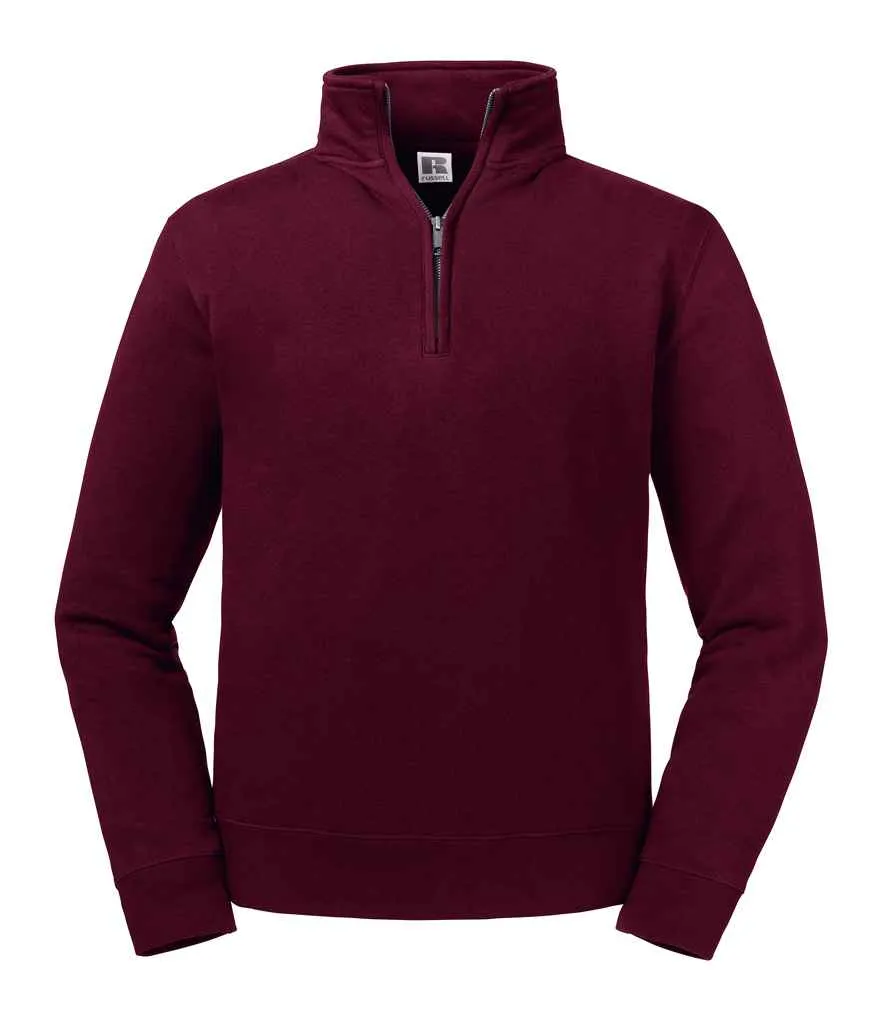 Russell Premium Authentic Zip Neck Sweatshirt