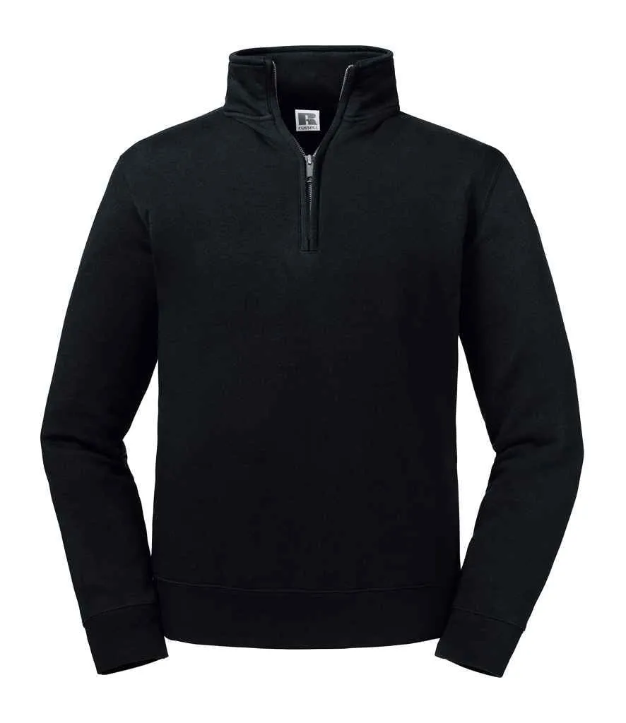 Russell Premium Authentic Zip Neck Sweatshirt