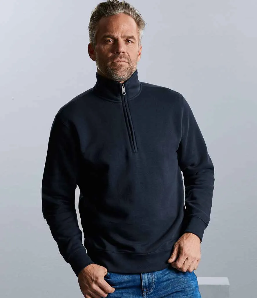 Russell Premium Authentic Zip Neck Sweatshirt