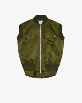 Sacai - Women's Sleeveless Bomber Jacket - (Khaki)