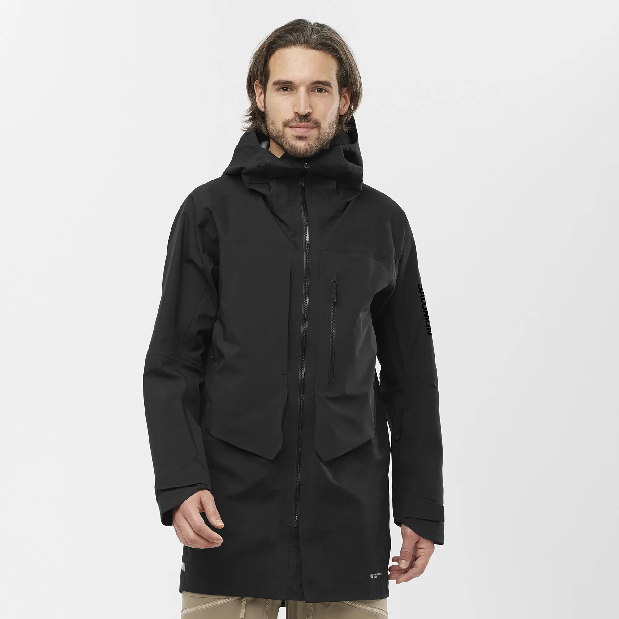 Salomon Men&#x27;s Stance 3L Long Jacket Deep Black | Buy Salomon Men&#x27;s Stance 3L Long Jacket Deep Black here | Outnorth