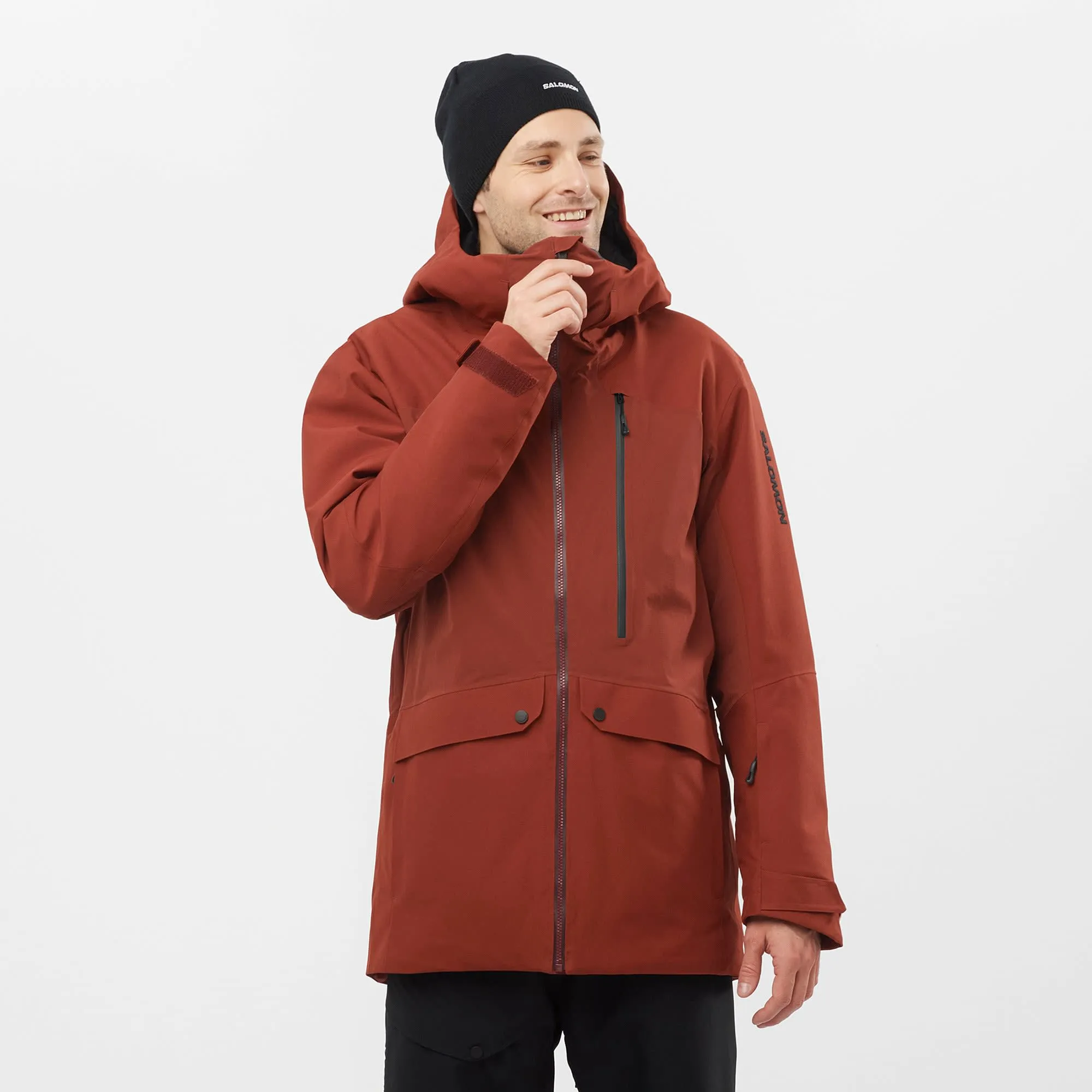 Salomon Men&#x27;s Untracked Jacket Madder Brown/Deep Black | Buy Salomon Men&#x27;s Untracked Jacket Madder Brown/Deep Black here | Outnorth