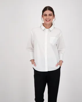 Shirt With Jewelled Collar