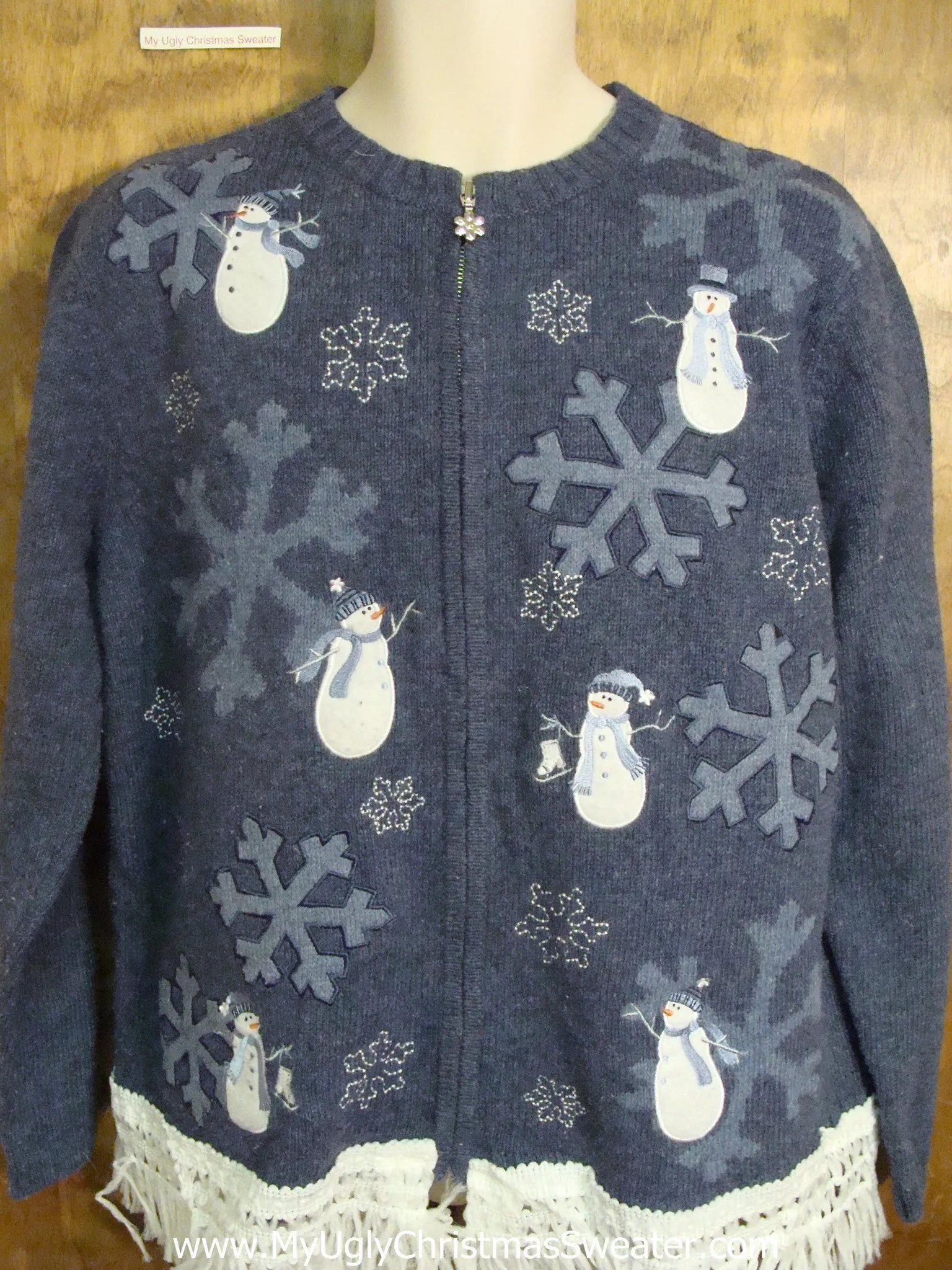 Snowflakes and Snowmen Ugly Christmas Jumper