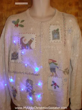 Sweet Crafty Light Up Ugly Xmas Sweater