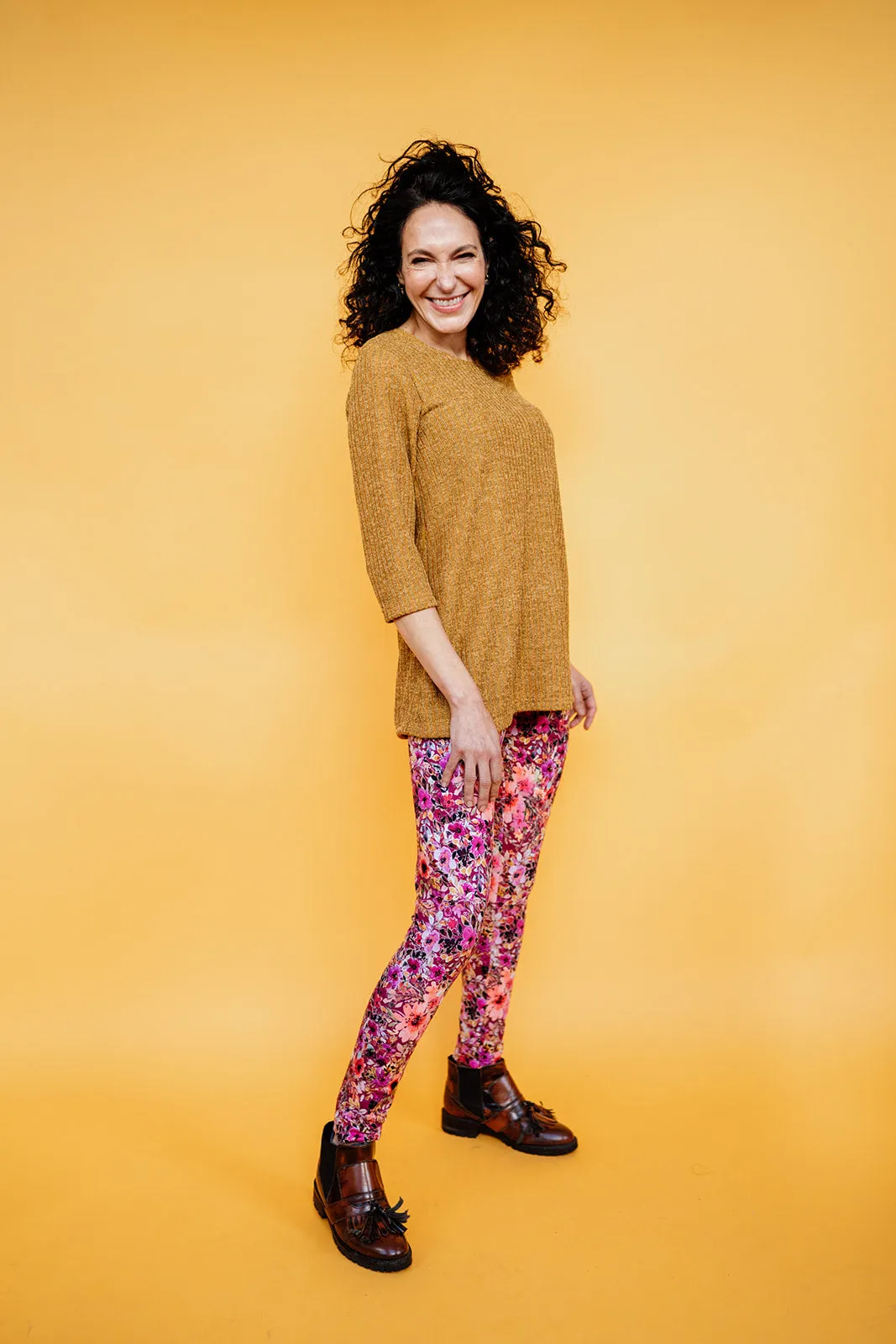 Tunic Top in Mustard Knit