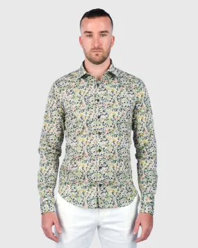 VINCENT & FRANKS W2303639009C GREEN LIBERTY PRINT SLIM SC SHIRT