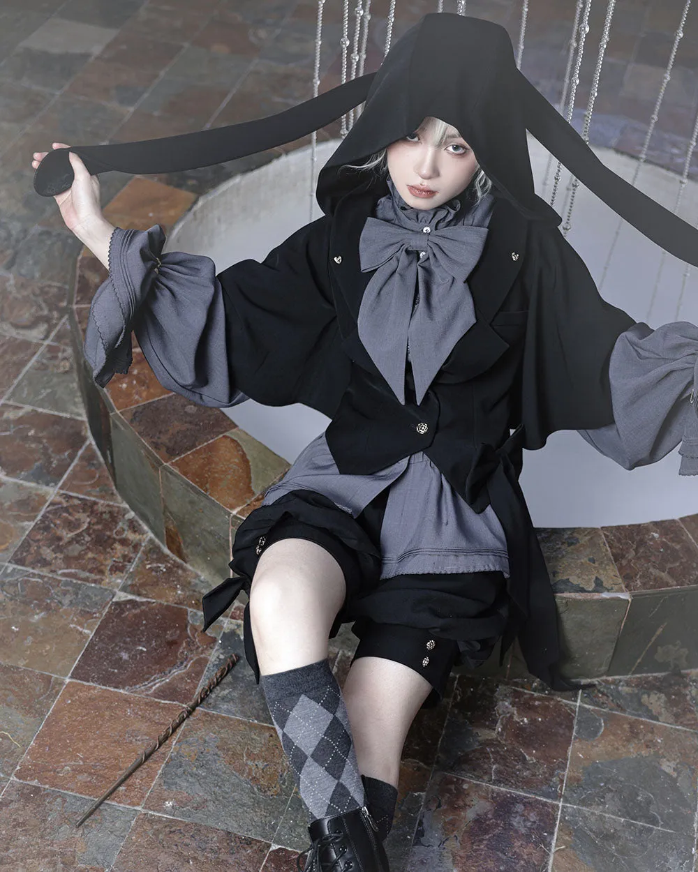 Vintage Dark Bunny Ears Coat