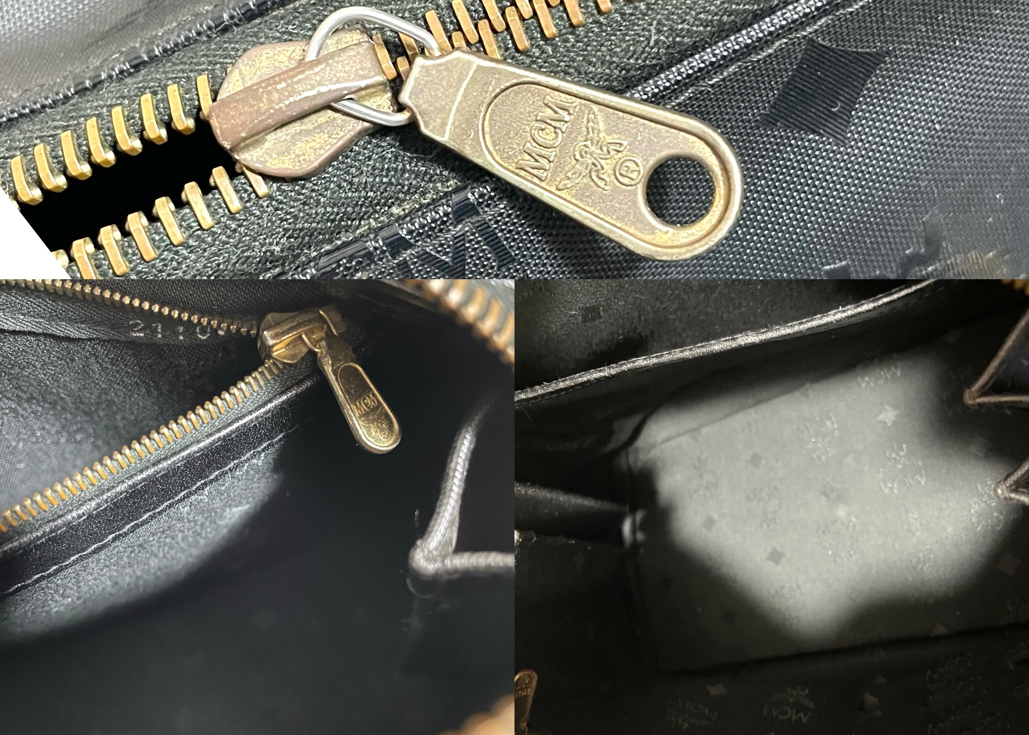 Vintage MCM black monogram speedy bag style handbag, mini duffle bag. Unisex and daily use purse. Classic style in originality. 061210re1